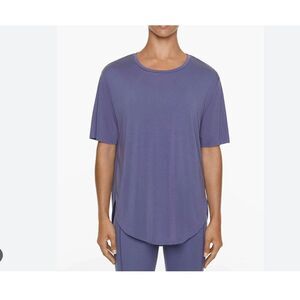 Oysho Women's T-shirt Shirt Size L Purple Short Sleeve Soft touch 0450/314 NWT